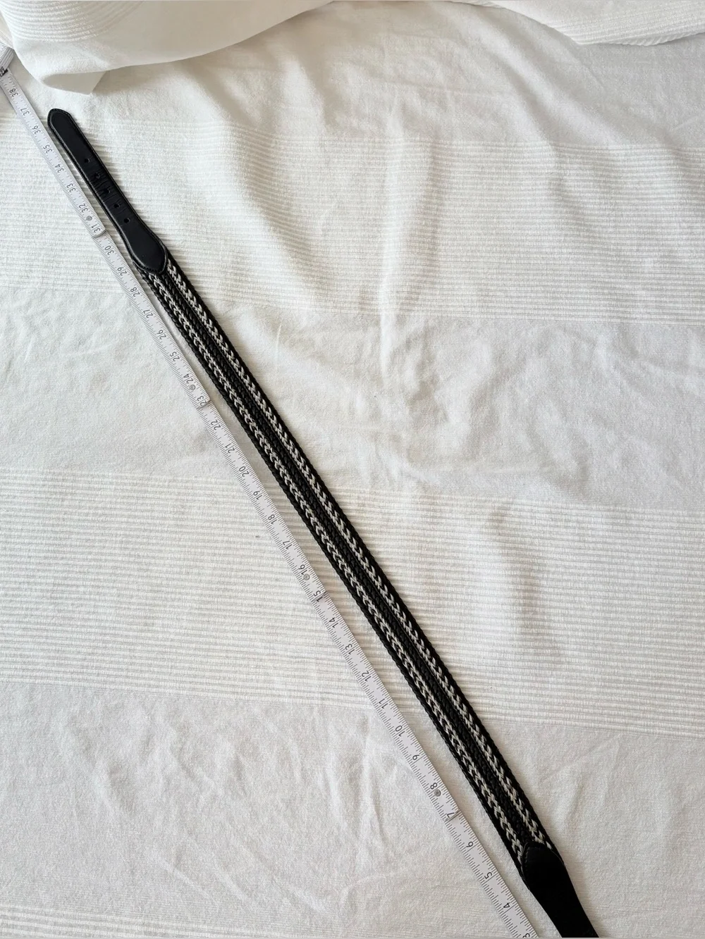 Justin Western Braided Black Leather Belt - Picture 14 of 15